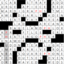 Arranging strings in an alphabetical order. L A Times Crossword Corner Ph Riday March 19 2021 Mark Mcclain