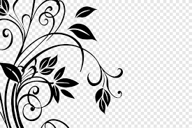 Black and white clip art borders. Wedding Invitation Plant Silhouette Flower Pattern White Leaf Png Pngegg