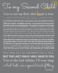 Second Child Print Mom Of 2 Nursery Art Baby Shower Mother Gift For 2nd Time Mom Birth Announcement Baby Big Brother Big Sister My Children Quotes Baby Quotes Mom Quotes