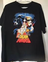 Rare Vintage Original Star Wars Black Short Sleeve T Shirt 1970s 1980s Sz Xl Ebay Black Shorts Shirts Sleeves