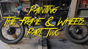 How To Paint Your Motorcycle Frame And Wheels Pt1 Youtube
