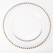 3.9 out of 5 stars. Richland Glass Charger Plate Gold Beaded 13 Set Of 12 Walmart Com Walmart Com
