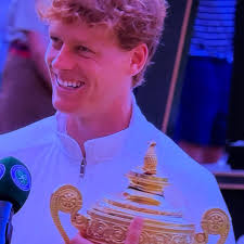 Italy's Jannik Sinner defeated defending champion Carlos Alcaraz to win his  first Wimbledon title. Sinner is the first Italian to win the tournament.