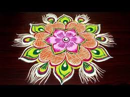Latest Freehand Kolam For Margazhi Multi Colour Rangoli Design Simple Muggulu Without Dots Youtube Rangoli Designs Rangoli Border Designs Kolam Designs