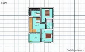 6x8m plans free download small home