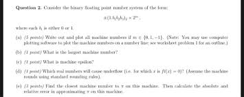 Science fair 5:006:30pm science honor society. Question 2 Consider The Binary Floating Point Num Chegg Com