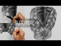 How To Draw Realistic Hair With Charcoal And White Pastel Pencil Drawing Tutorial Step By Ste Realistic Drawings Drawing Hair Tutorial Realistic Hair Drawing