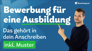 Das bewerbungsanschreiben ist eine eintrittskarte in den ausgesuchten betrieb, um nachfolgend ein muster eines bewerbungsschreibens, zur hilfe wie ihre bewerbung für eine ausbildung. Bewerbung Ausbildung So Geht Es Richtig Vorlagen Muster Youtube