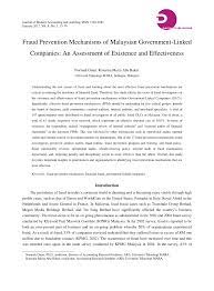 How to say fraudulent practice in malay. Pdf Fraud Prevention Mechanisms Of Malaysian Government Linked Companies An Assessment Of Existence And Effectiveness
