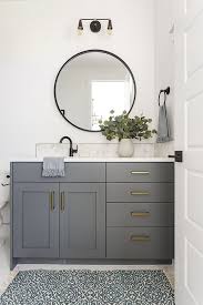 Roycroft Pewter By Sherwin Williams Powder Bathroom Cabinet Paint Color Is Roycroft Pe In 2020 Painting Bathroom Cabinets Bathroom Interior Design Cabinet Paint Colors