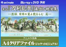 Uzivatel アニメイト名古屋 Na Twitteru 映像情報 舞台 刀剣乱舞 蔵出し映像集 慈伝 日日の葉よ散るらむ 篇 好評予約受付中 蔵出しバックステージ 発売記念イベントダイジェスト 荒牧慶彦 梅津瑞樹 による 日日好日 振り付け講座 サビのみ など