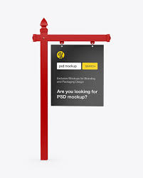 Best free signs and billboards mockups from the trusted websites. Real Estate Sign Mockup In Outdoor Advertising Mockups On Yellow Images Object Mockups