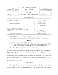 Unemployment's first decision regarding your benefits is called a determination. Http Www Illinoiscourts Gov R23 Orders Appellatecourt 2013 5thdistrict 5120224 R23 Pdf