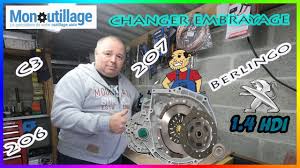 Remplacer Embrayage Sur Peugeot 207 206 Biper Berlingo C3 1 4 Hdi De A A Z Youtube