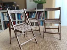 1 12 Scale Modern Model Houses Tutorial Wooden Folding Chairs Good Blog Wooden Folding Chairs Miniature Chair Folding Chair