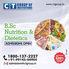Part time study available in the b science for . Ct Group Of Institutions Join B Sc Nutrition And Dietetics Course At Ct Group Which Is Focused On The Study Of Food Management And Promotion Of Health Through Healthy Food Admissions Open