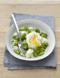 Recette De Salade De Feves Et œuf Poche Au Carre Frais Olives Touche De Citron Recette Salade De Feves Recettes De Cuisine Legumes Printemps