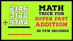 Check spelling or type a new query. Addition Tricks Vedic Math Tricks Math Trick For Super Fast Addition In Few Seconds Youtube