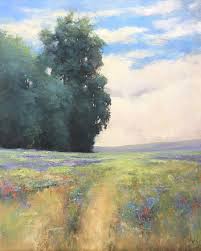 #savetheforestdaily challenge #61/ tulip field acrylic paintingshop now : Summer Flower Field 200823 Impressionist Flower Field Landscape Original Oil Painting