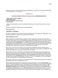 Welcome to the tangerine solicitor support centre. Cimb Bank Bhd V Wellcom Communications M S Summary Judgment Loans
