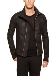 Intarsia Leather Jacket By Rick Owens On Park Bond
