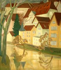 Ein künstlerisch gestaltetes glasband an der außenseite des hauses geleitet die trauergemeinde zum. Ein Blick Auf Tubingen Von Erich Heckel Ernst Von Siemens Kunststiftung