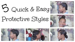 Here are seven protective hairstyles for natural hair to add to your repertoire. 5 Quick Easy Protective Styles I Relaxed Hair Youtube