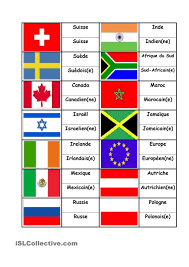 Drapeau Pays Et Nationalite Flag Country Matching Activity Flag