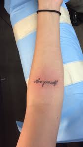 Fortunately, we have many unique tattoo font styles for men and women, such as calligraphy, cursive, and traditional styles. Forearm Tattoo Love Yourself Bts Tattoos Trendy Tattoos Kpop Tattoos