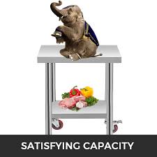 Stainless steel commercial kitchen work food prep table w/ 4 casters 30 x 60. 12 X 30 Kitchen Work Table With Wheels Commercial Kitchen Restaurant Table Prep Tables Wi Bo Work Tables