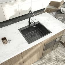 Shop vintage tub for all types of undermount kitchen sinks. Kichae 25 Inch Drop In Kitchen Sink Gunmetal Black Stainless Steel Deep Single Bowl Kitchen Sink 25x22 Overstock 33798239