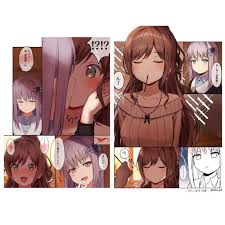 i really like yukina s expression after the kiss 可愛い 髪型 イラスト バンドリ 漫画 バンドリ イラスト