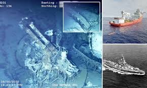 uss nevada found under 15,400ft of