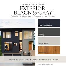 Black Exterior Color Palette