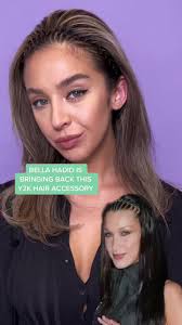 #bellahadid inspired zig zag headband hairdo by @Ricky Mota #y2khairstyle  #y2khair #bellahadidhairstyle