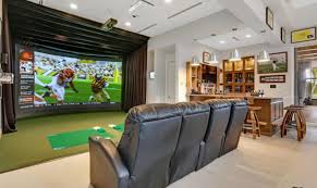 Media Golf Simulator Room Golf Simulator Room Golf Room Home Golf Simulator