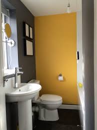 Bathroom Grey Yellow Feature Wall Yellow Bathroom Walls Yellow Bathrooms Grey Bathrooms
