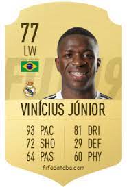 Fifa 19 vinicius junior real madrid. Vinicius Jose De Oliveira Junior Fifa 19 Spieler Statistik Card Preis