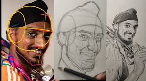 Mastering the Art of Portraiture: Drawing Arshdeep Singh with the Loomis  Method