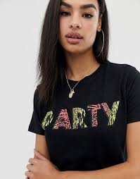 Asos Design Asos Design T Shirt With Party Animal Print Animal Print T Shirts Animal Print Tees Animal Print Party