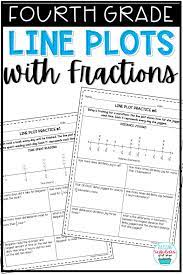 Line Plots With Fractions 4th Grade Distance Learning Fraction Practice Fractions Line Plot Worksheets