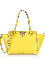 Black And Yellow Totes On Sale Valentino Trapeze Bag Bags Leather