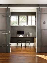 On one side, toiletries are tucked. 20 Home Offices With Sliding Barn Doors Sliding Doors Interior Barn Doors Sliding Interior Sliding Barn Doors