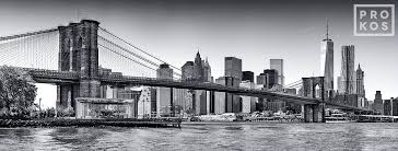 Leinwandbild new york skyline von k&l wall art. Bilder Drucke 3577 Poster Leinwand Panorama Brooklyn Bridge New York Usa Nyc Postereck Mobel Wohnen
