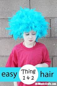 Diy thing 1 and thing 2 shirts, featuring the lovable duo from the dr. Blue Wig Thing 1 Off 60 Medpharmres Com