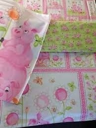 Details About Flip The Pig Susybee Fabric Height Chart Quilt Panel Patchwork Fqs Pink Piglets
