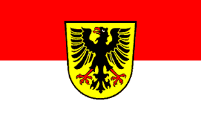 Bangka belitung city flag, indonesia, isolated on white background. Dortmund City Germany