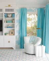 By ermegaon august 14, 2017 144 views. White And Blue Bedroom With Caribbean Blue Curtains Transitional Bedroom
