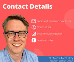 Gourock residents who want to contact me can get in touch using the details  below.