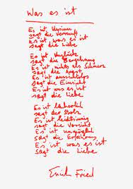 For those not able to read it in german i very much recommend this collection of his poems, love. Happy Birthday Erich Fried Or Shakespeare In German